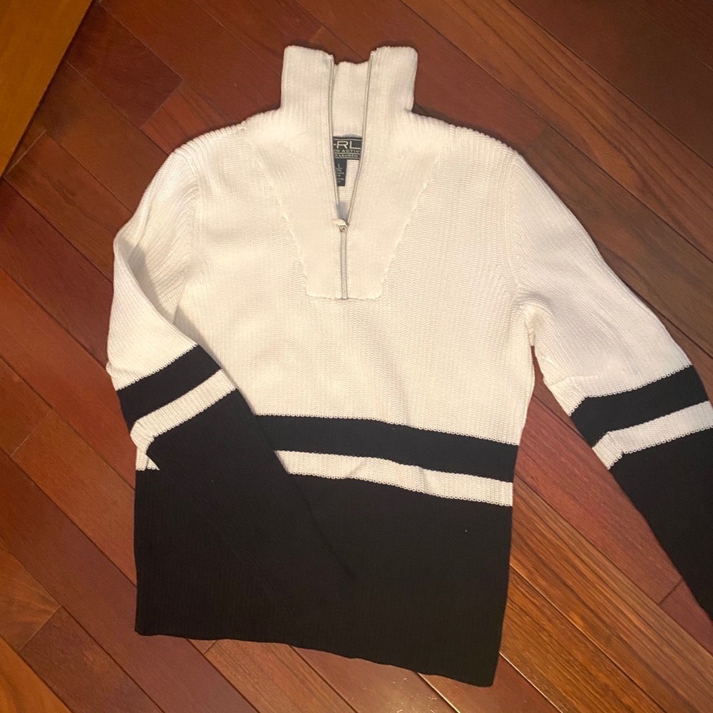 Ralph Lauren Black and White Ski Sweater